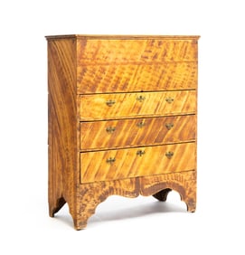 GRAIN PAINTED MULE CHEST.