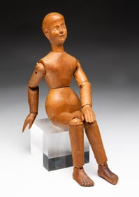 EARLY ARTICULATED ARTIST'S MANNEQUIN.