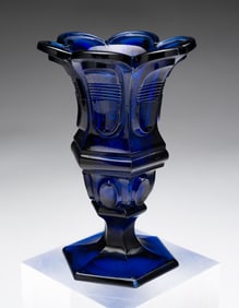 SANDWICH FLINT GLASS VASE.
