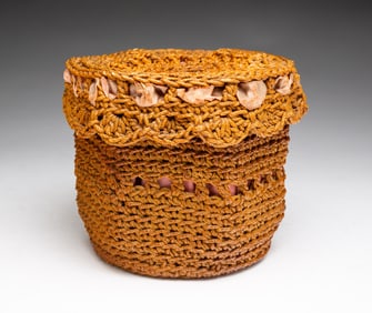 BRAIDED SAILOR LIDDED BASKET.