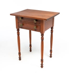 SHERATON TWO DRAWER STAND.