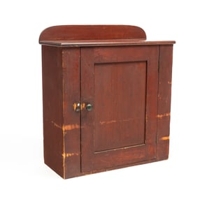 PAINTED HANGING CABINET.
