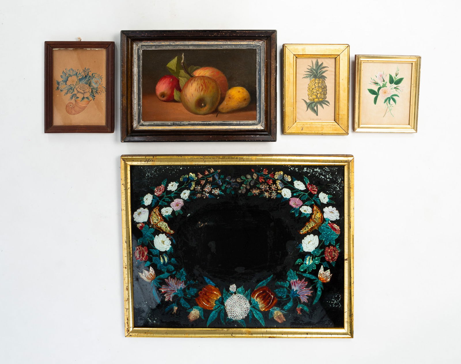 FIVE FRAMED WORKS OF ART. (1 of 9)