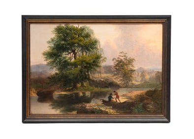 UNSIGNED WATERSIDE LANDSCAPE.