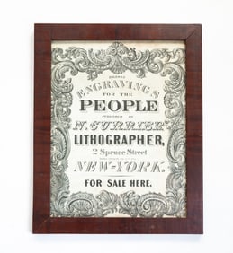 REPRODUCTION ADVERTISEMENT FOR N. CURRIER LITHOGRAPHS.