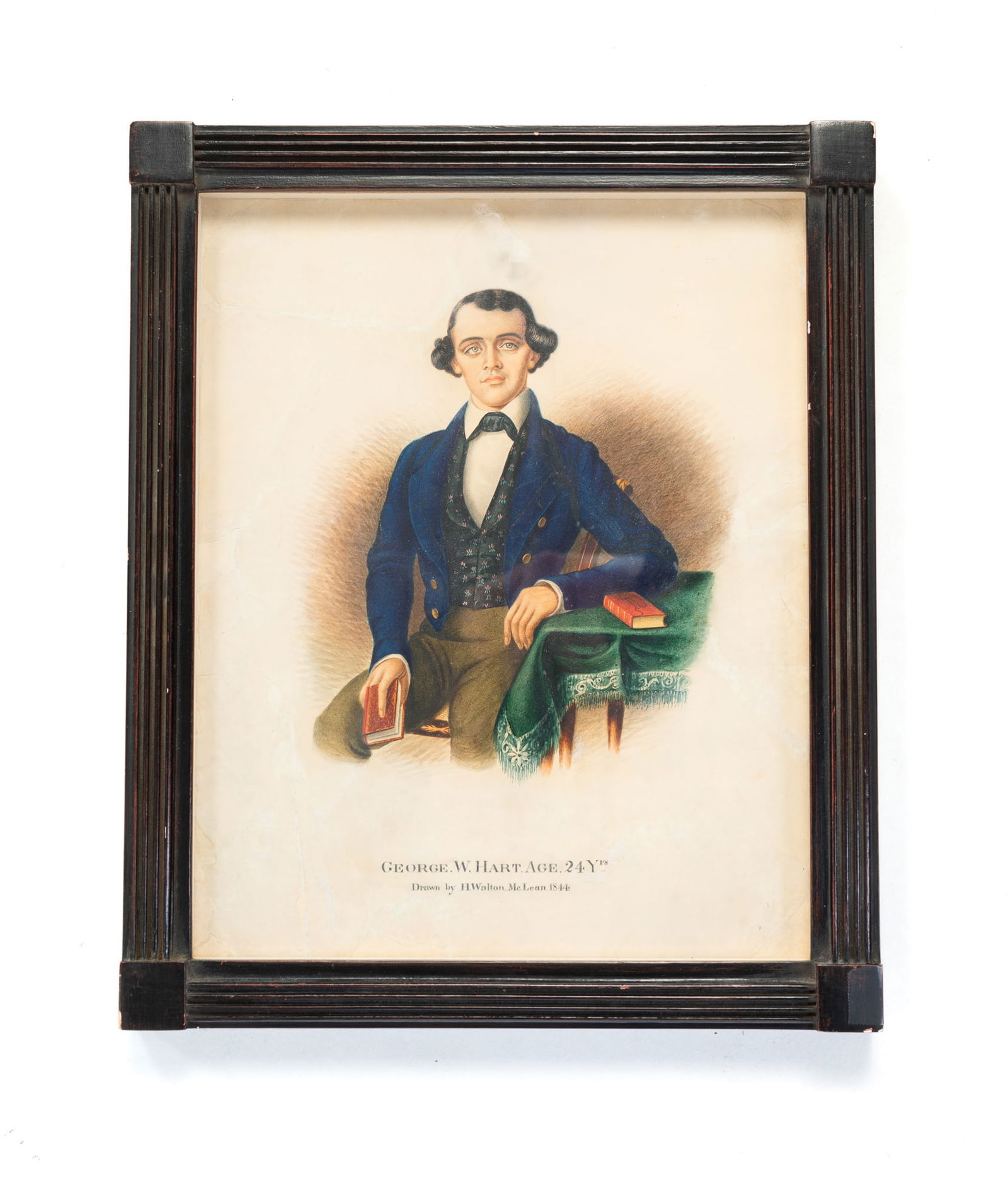 WATERCOLOR PORTRAIT OF A GENTLEMAN BY H. WALTON MCLEAN. (1 of 3)