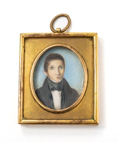 MINIATURE PORTRAIT OF OF A YOUNG MAN.