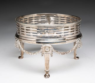 STERLING SILVER DECANTER COASTER.