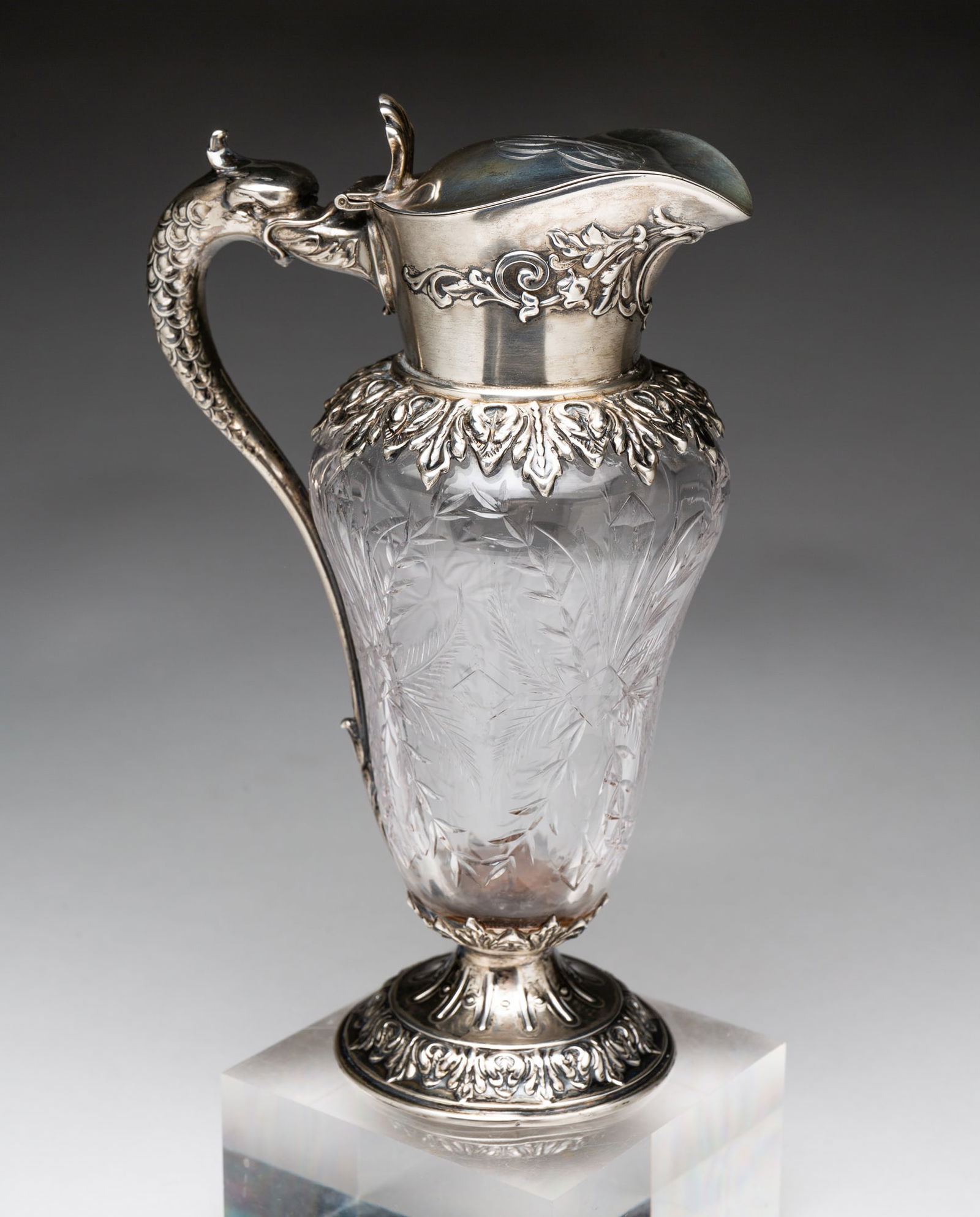 BLACK, STARR AND FROST STERLING SILVER MOUNTED SYRUP PITCHER. (1 of 4)