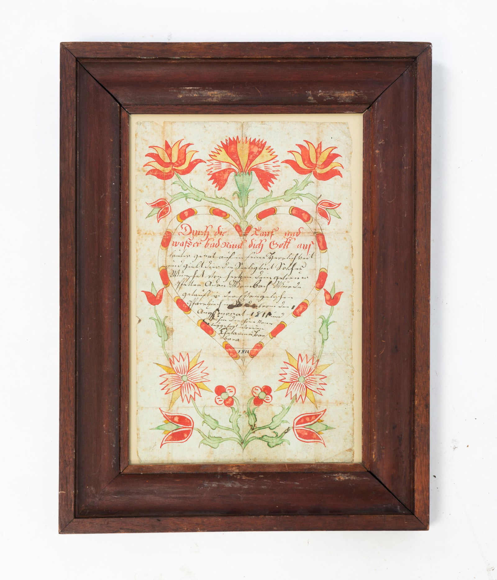 TAUFSCHEIN FRAKTUR DATED 1811. (1 of 4)