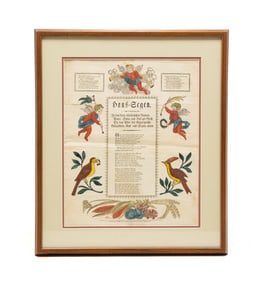 PRINTED AND HAND COLORED FRAKTUR.