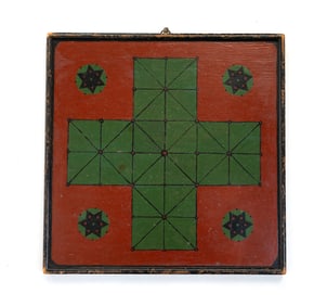 FOLKSY SIGNED PAINTED GAMEBOARD.