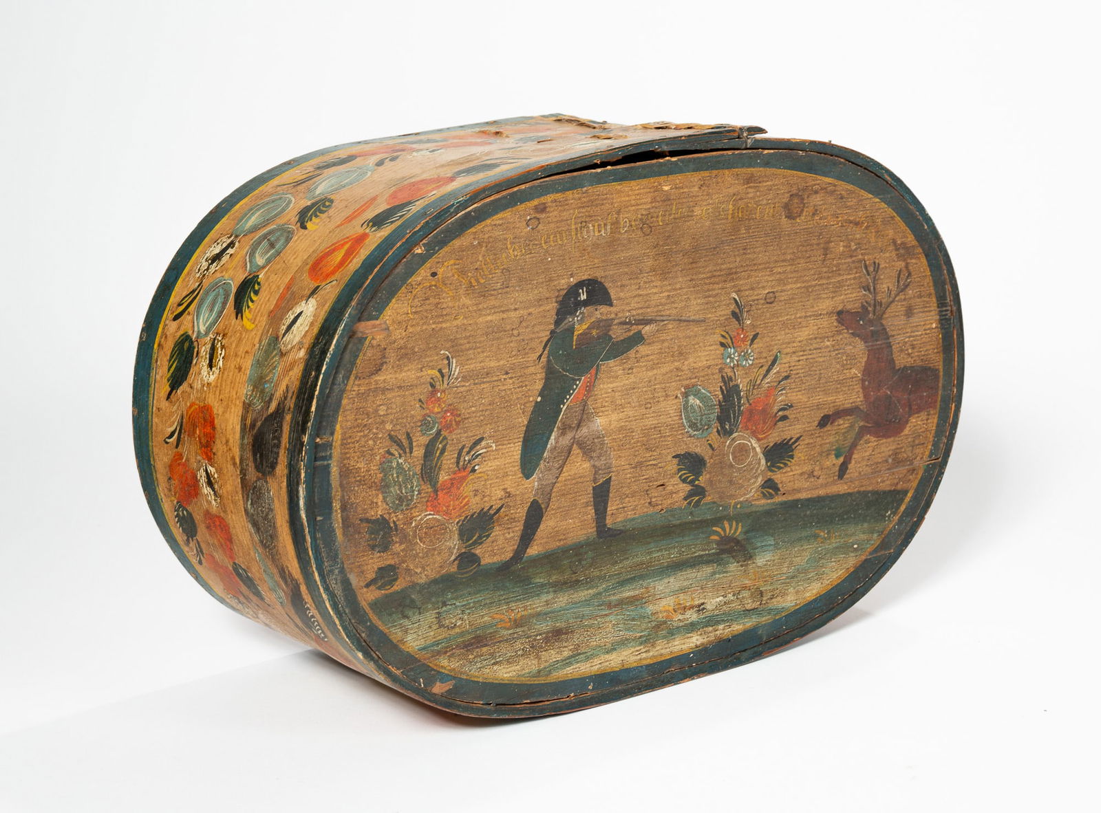 PAINT DECORATED BRIDE'S BOX. (1 of 4)