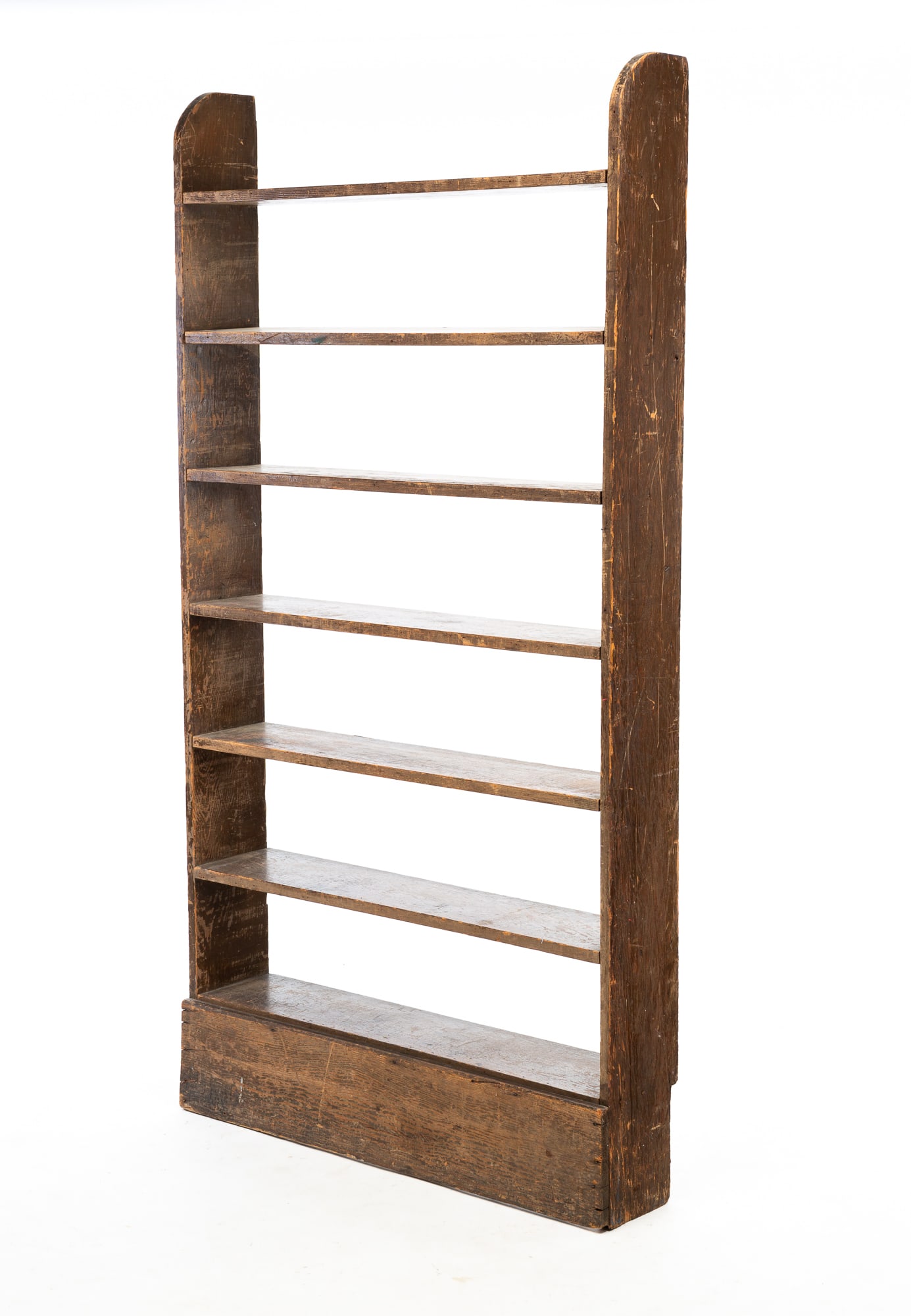 PRIMITIVE PAINTED FLOOR SHELVES. (1 of 4)