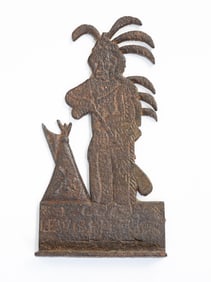 NATIVE AMERICAN CAST IRON DOOR STOP.