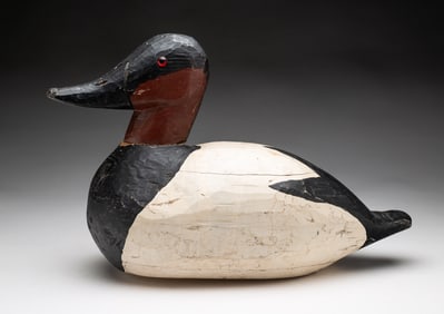CARVED AND PAINTED DUCK DECOY.
