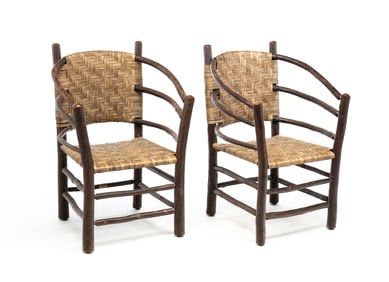 PAIR OF ADIRONDACK STYLE CLUB CHAIRS BY OLD HICKORY.