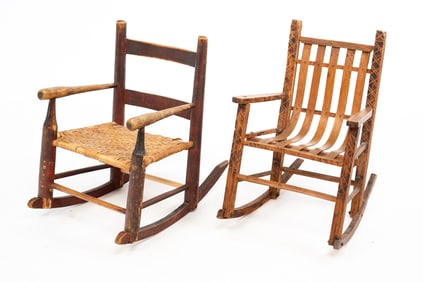 TWO CHILDREN'S ROCKING CHAIRS.