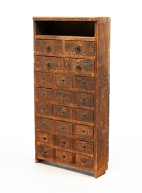 TWENTY-TWO DRAWER APOTHECARY CHEST.