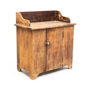 COUNTRY RED PAINTED DRY SINK.