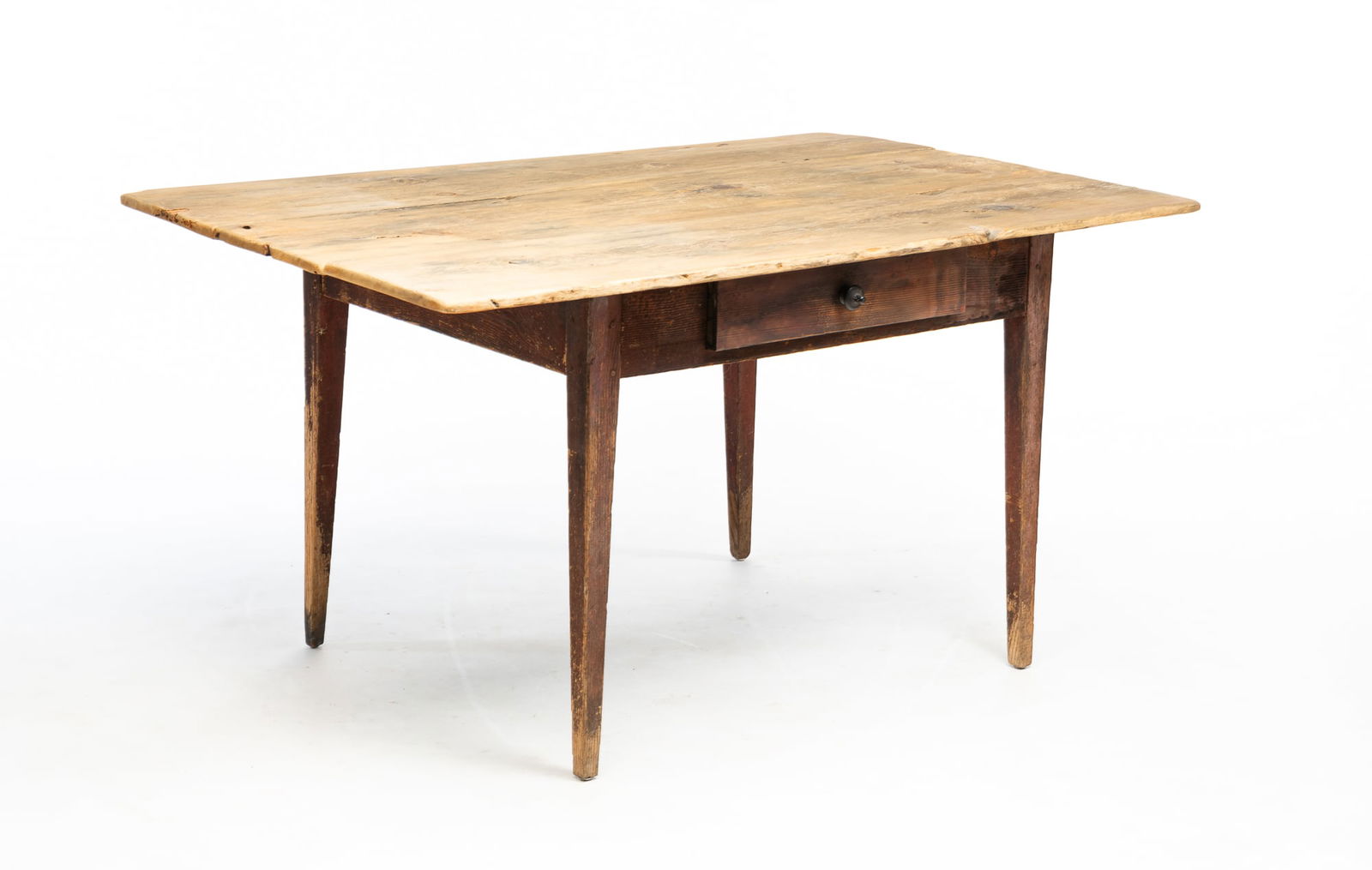 COUNTRY HEPPLEWHITE RED PAINTED TABLE. (1 of 4)