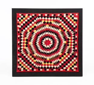 TEXAS STAR PATTERN CRIB QUILT.