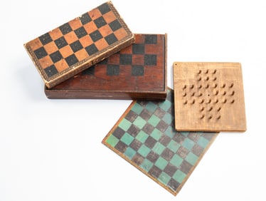FOUR GAME BOARDS.
