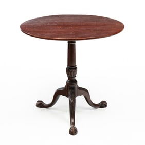 CHIPPENDALE TILT TOP TEA TABLE.