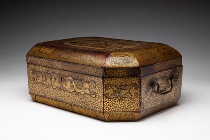 CHINOISERIE TEA CADDY.