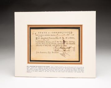 REVOLUTIONARY WAR PAY TABLE DATED 1781.