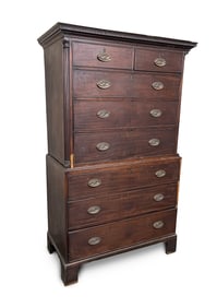 CHIPPENDALE CHEST ON CHEST.
