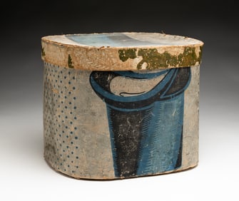 BAND BOX WITH TOP HAT WALLPAPER.