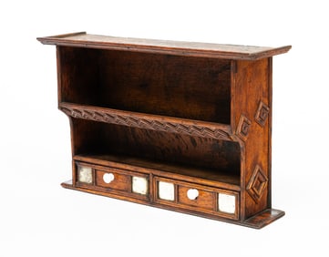 FOLKSY HANGING SHELF WITH TWO DRAWERS.