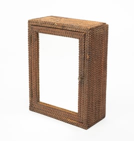 TRAMP ART HANGING CABINET.