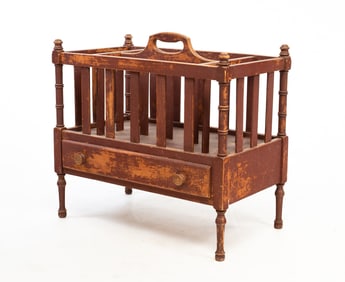 SHERATON STYLE PAINTED CANTERBURY.