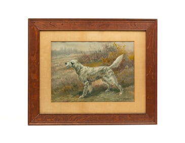LITHOGRAPH OF A DOG BY EDMUND HENRY OSTHAUS (1858-1928).