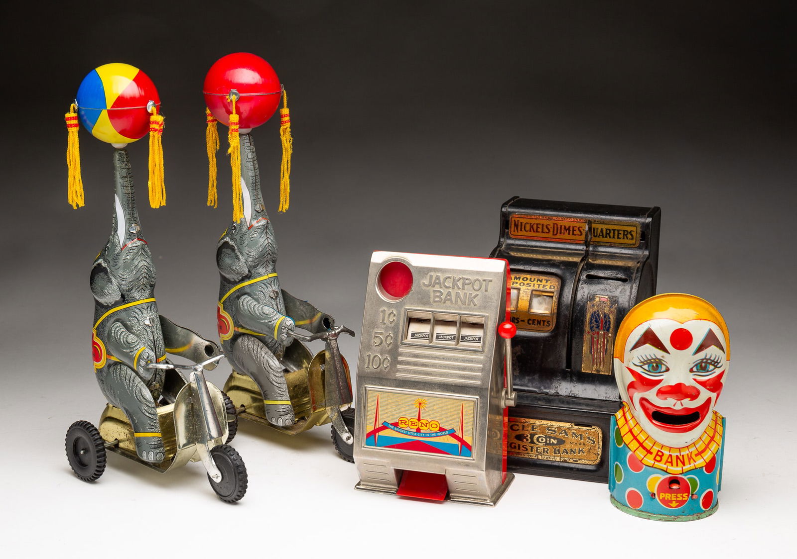 Masudaya The Gang Of Five Tin Robots