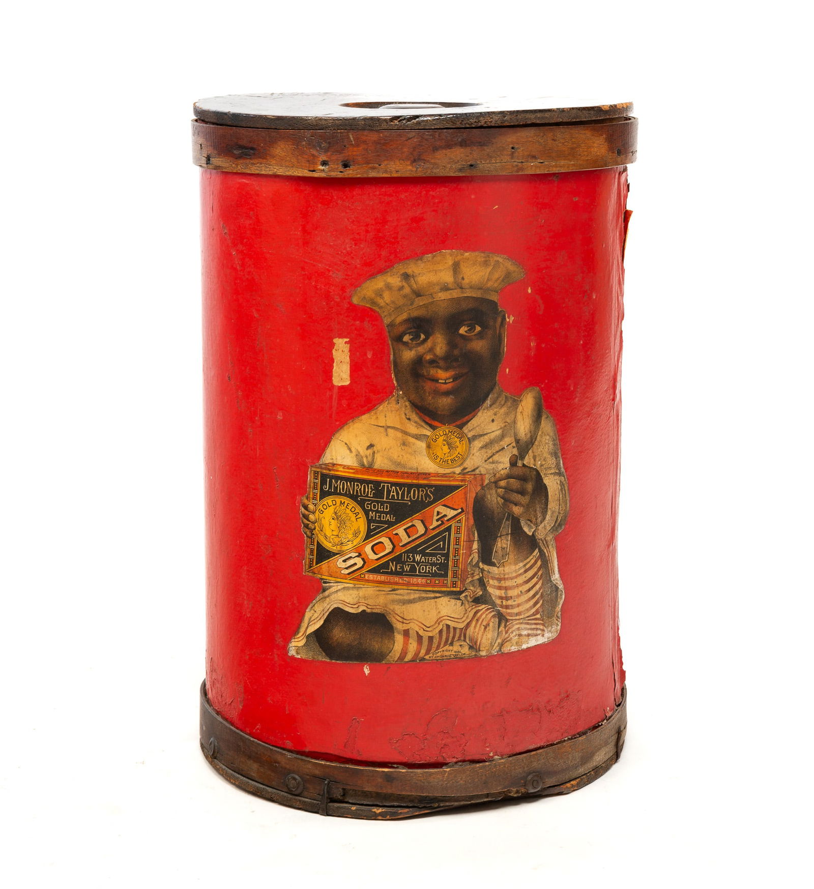 EARLY GOLD MEDAL SODA BARREL. (1 of 6)