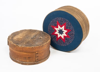 TWO LARGE BENTWOOD PANTRY BOXES.