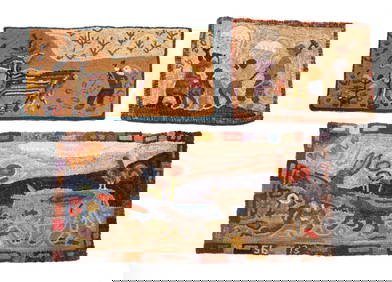 THREE HOOKED THROW RUGS. (1 of 7)