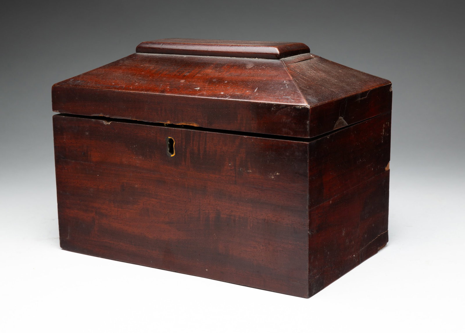 SARCOPHAGUS SHAPED DOCUMENT BOX. (1 of 6)