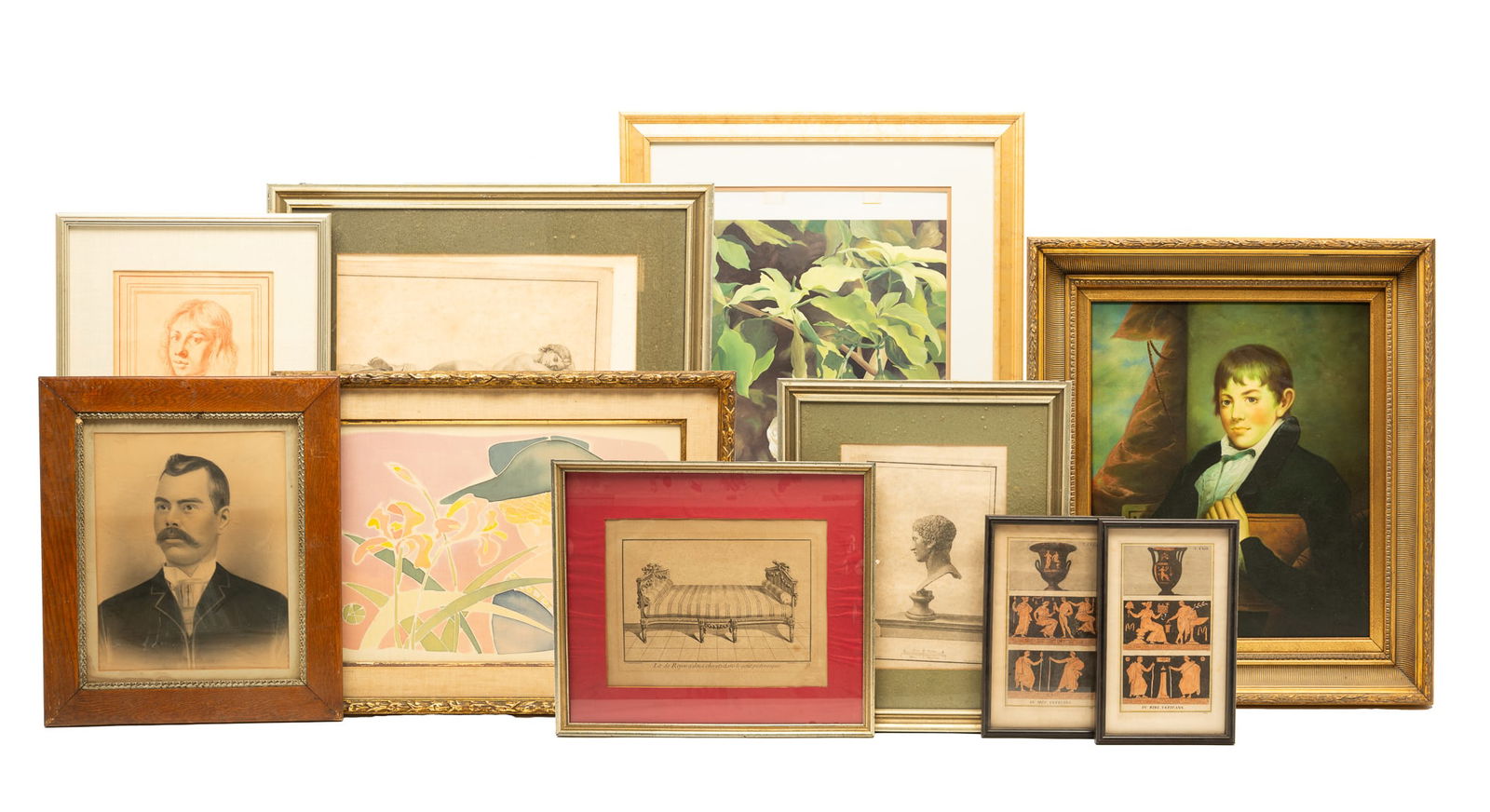 GROUP OF TEN FRAMED PRINTS. (1 of 12)