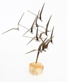 CURTIS JERE "BIRDS IN FLIGHT" SCULPTURE.