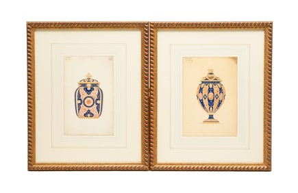 PAIR OF FRAMED MINTON ARCHIVE LITHOGRAPHS.