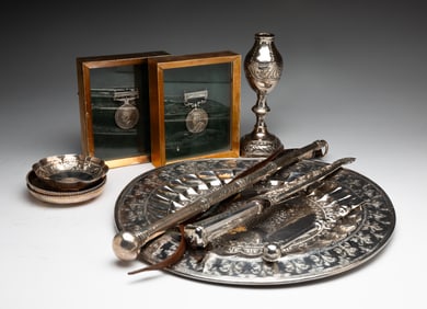 GROUP OF COLONIAL SILVER.