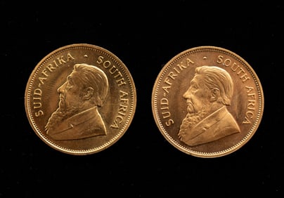 TWO 1978 1 OZ. SOUTH AFRICA KRUGERRANDS.