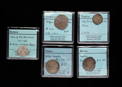 GROUP OF MEDIEVAL SILVER COINS.