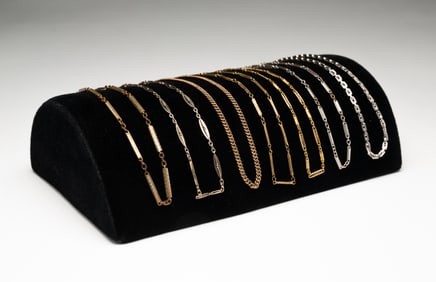 SEVEN POCKET WATCH CHAINS.
