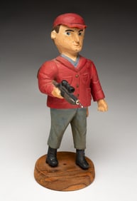 "THE HUNTER" FOLK ART CARVING.