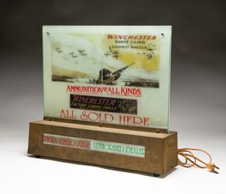 LIGHTED WINCHESTER ADVERTISING SIGN.